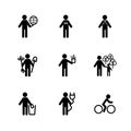 People Icon on the topic of ecology. The symbol for Business Infographic, design in pictogram illustration