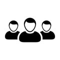 People Icon Vector Group for Male Business Team Management Persons Avatar Royalty Free Stock Photo