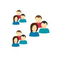 People icon vector, group of people, idea of team, social members, crowd, lots of persons