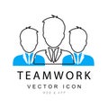 People icon vector logo design template, Teamwork logo icon Royalty Free Stock Photo