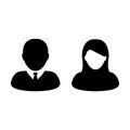 People Icon Vector Male and Female Person Profile Avatar Royalty Free Stock Photo