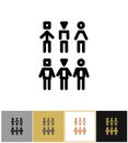 People icons, human persons or customer symbols