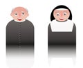 People icons parish priest and sister