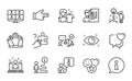 People icons set. Included icon as Best manager, Search puzzle, Heart. Vector