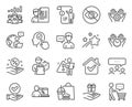 People icons set. Included icon as Buyer think, Loan percent, Safe time signs. Vector