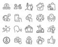 People icons set. Included icon as Buying process, Headhunting, Launch project signs. Vector