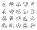 People icons set. Included icon as Crowdfunding, Disabled, Seo target signs. Vector