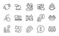 People icons set. Included icon as Friends chat, Like, Washing hands. Vector Royalty Free Stock Photo