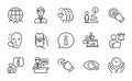 People icons set. Included icon as Global business, Rotation gesture, Safe time. Vector