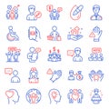 People icons set. Included icon as Idea head, Users chat, Buyer. Vector