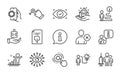 People icons set. Included icon as Puzzle, Covid app, Skin care. Vector