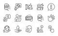 People icons set. Included icon as Technical documentation, Online voting, Flight mode. Vector Royalty Free Stock Photo