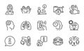 People icons set. Included icon as Work home, Women group, Sick man. Vector