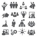 People icons Vector set isons for teamwork management and business