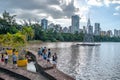 People at Igapo lake, Londrina PR Brazil