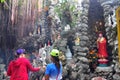 People are immolate in a temple on the first day of the lunar new year in Vietnam