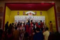 People inside Durga Puja Pandals Royalty Free Stock Photo