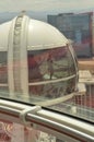 People inside High Roller giant Ferris wheel on the Las Vegas Strip