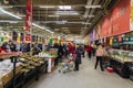 People inside hypermarket Royalty Free Stock Photo