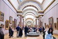 People inside the Louvre Museum (Musee du Louvre)