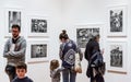 People inside Museum of Modern Art in NYC Royalty Free Stock Photo