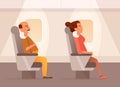 People inside the plane Royalty Free Stock Photo