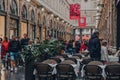 People inside Royal Gallery of Saint Hubert, Brussels, Belgium Royalty Free Stock Photo