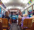People inside a streetcar in New Orleans Royalty Free Stock Photo