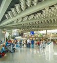 People interior Frankfurt airport hall