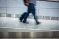 People at an international airport, before going through the check-in and the security check before their flight - motion blurred Royalty Free Stock Photo