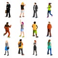 People Isometric Icons Set