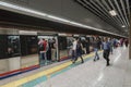 People want to ride metro in istanbul metros Royalty Free Stock Photo