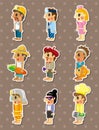 People job sitckers Royalty Free Stock Photo