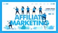 People join hands and invite in affiliate program, Refer a friend to looking for many downline and reseller,