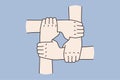 People join hands together show unity Royalty Free Stock Photo