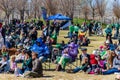 People joing the St. Patrick\'s Day event in Myriad Botanical Gardens