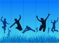 People jumping Royalty Free Stock Photo