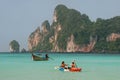 People kayaking at Ao Loh Dalum on Phi Phi Don Island, Krabi Pro