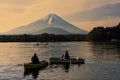 People kayaking boats at Shoji lake