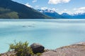 People kayaking in Lago Argentino, close to the Perito Moreno Glacier in Los Glaciares National Park, Patagonia Argentina. Royalty Free Stock Photo