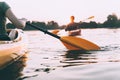 People kayaking. Royalty Free Stock Photo