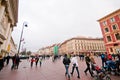 People on Krakowskie Przedmiescie Street, Warsaw, Poland