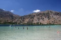 People in the lake of Kournas