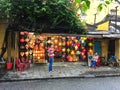 People at the lantern shop in Hoi An, Vietnam