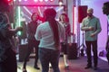 People laughing and dancing in club Royalty Free Stock Photo