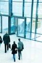 People Leaving an Office Building, Motion Blur Royalty Free Stock Photo