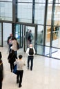 People Leaving an Office Building, Motion Blur Royalty Free Stock Photo