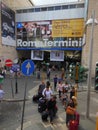 People leaving Rome train station Royalty Free Stock Photo