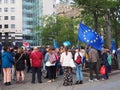 People at the leeds for europe anti brexit demonstration