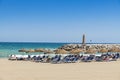 People on Levante beach Puerto BanÃÂºs Spain Royalty Free Stock Photo